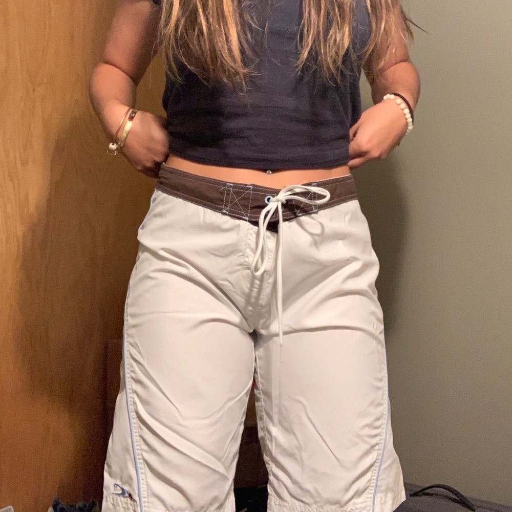 O’Neill White and Brown Swim Shorts